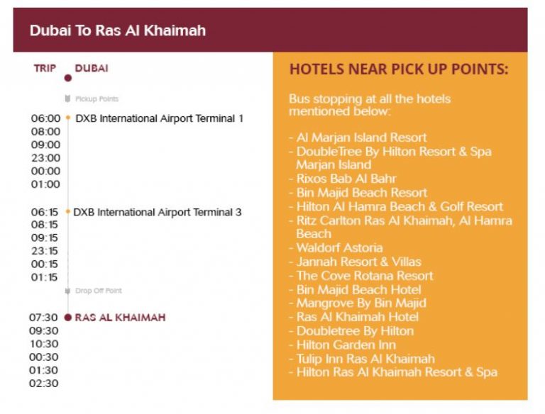 Free Shuttle bus between Dubai and Ras Al Khaimah Your Dubai Guide