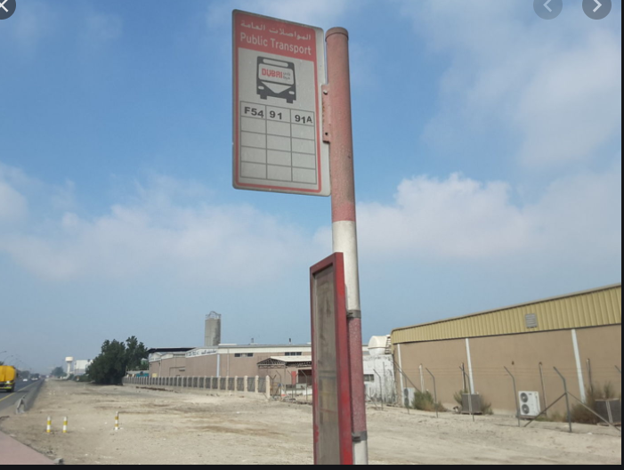 Aiwa Gulf Free Zone Bus Stop in Dubai
