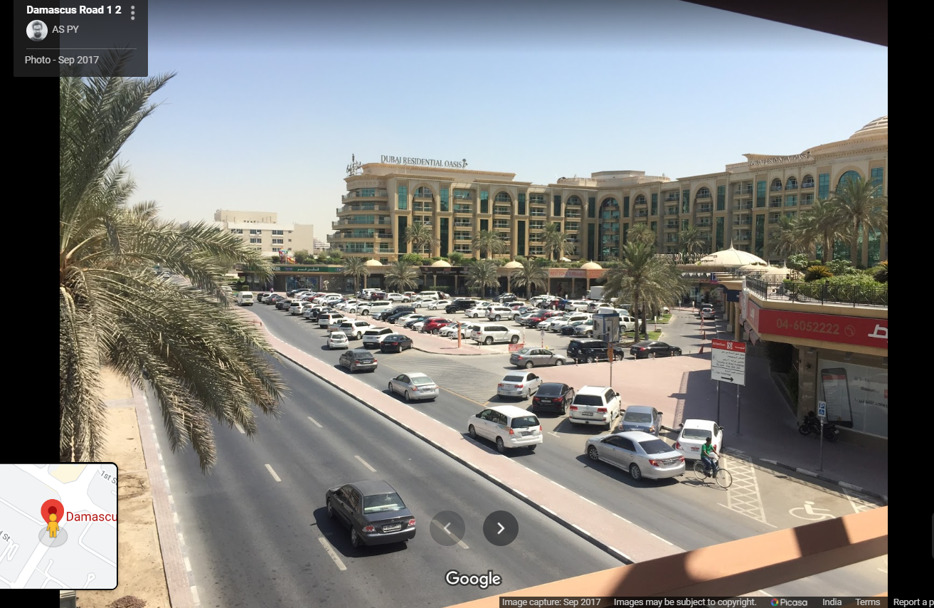 Damascus Road 1 Bus stop in Dubai