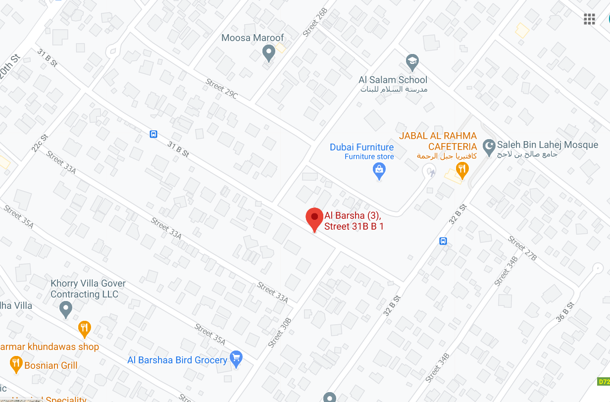 Al Barsha (3), Street 31B B 1 Bus Stop in Dubai