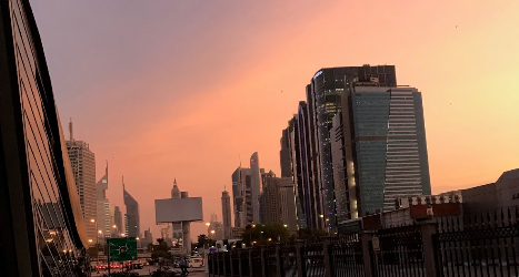 Al Jafiliya MS Seaside Metro Bus Stop in Dubai