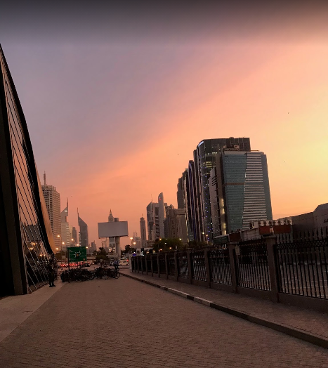 Al Jafiliya MS Seaside Metro Bus Stop in Dubai