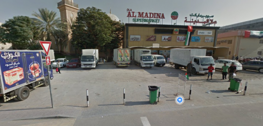 Ola AL Madina Supermarket Bus Stop in Dubai