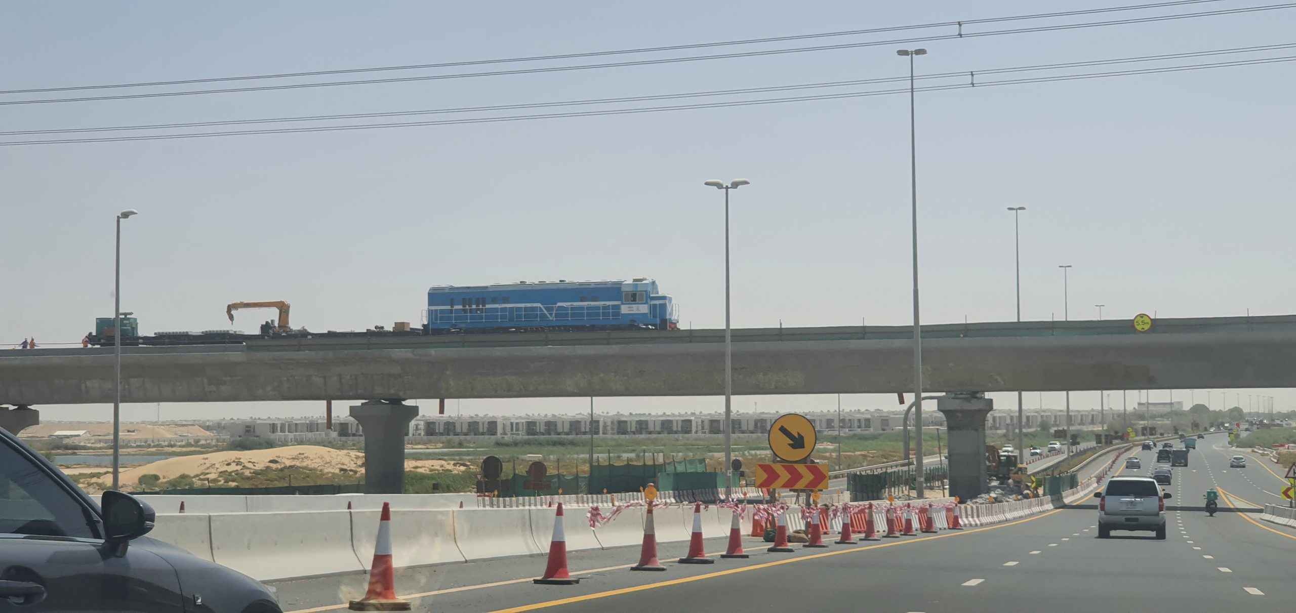 Etihad rail engine Test Run in Dubai-UAE
