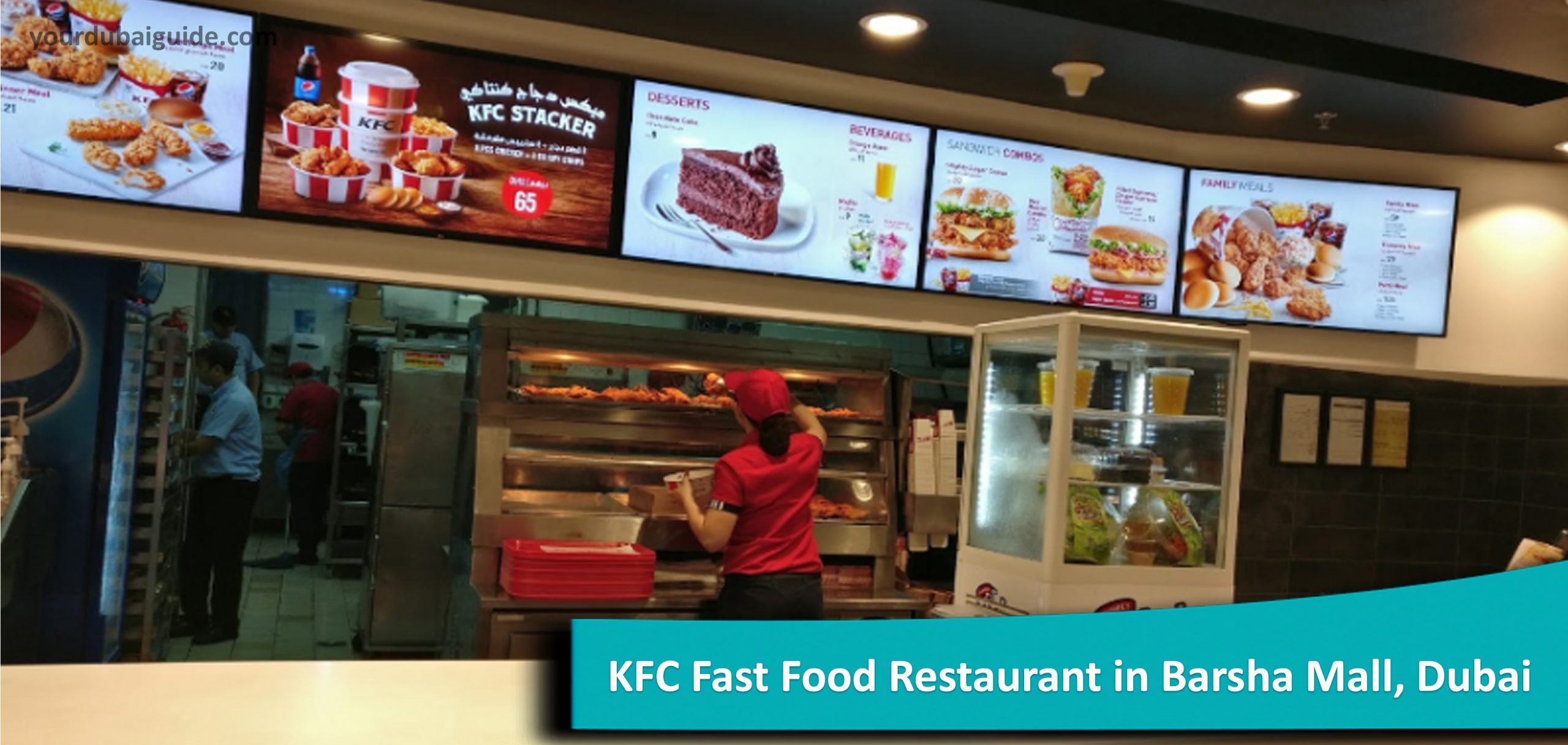 KFC Fast Food Restaurant in Barsha Mall, Dubai