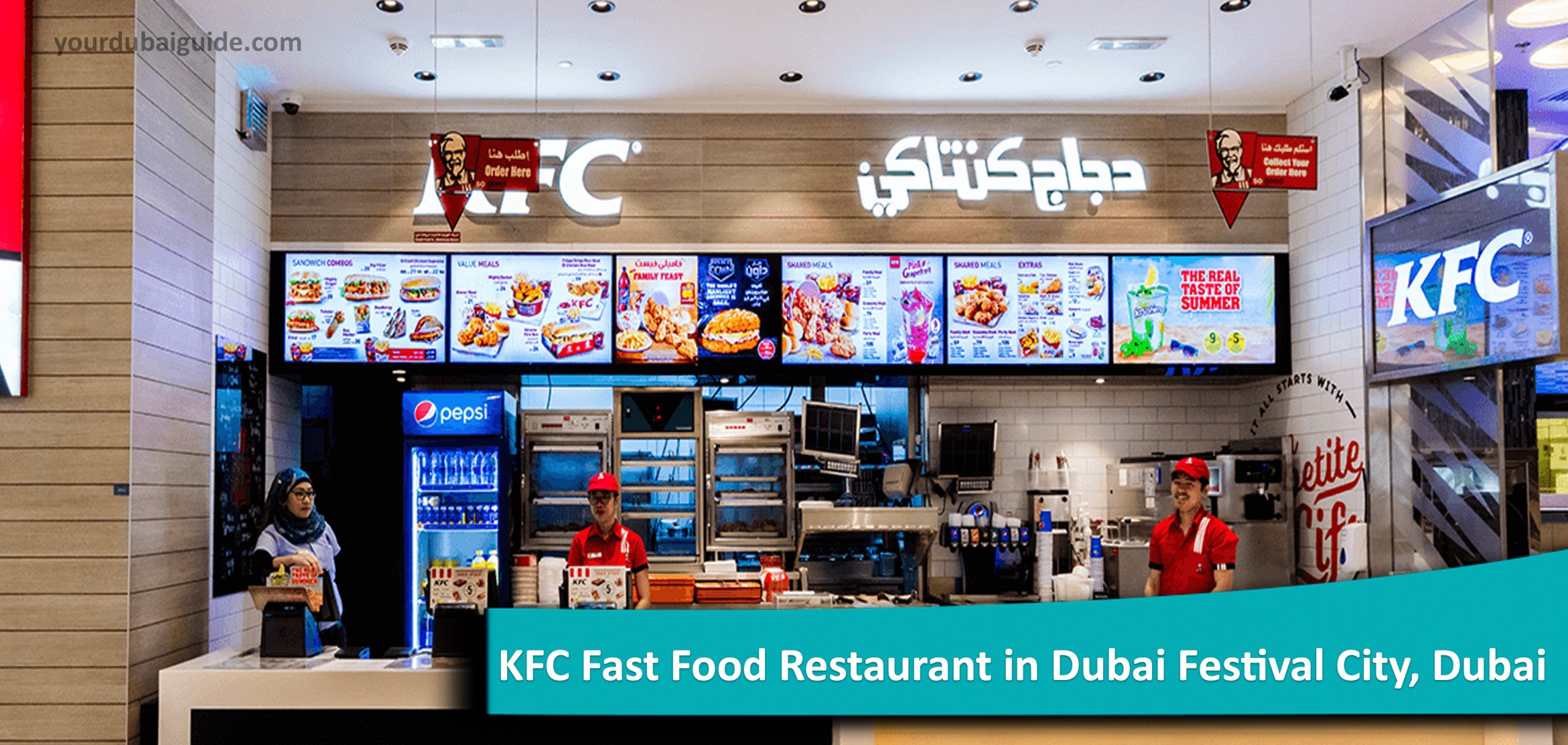 KFC Fast Food Restaurant in Dubai Festival City, Dubai