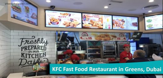 KFC Fast Food Restaurant in Greens, Dubai