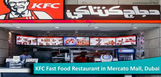 KFC Fast Food Restaurant in Mercato Mall, Dubai