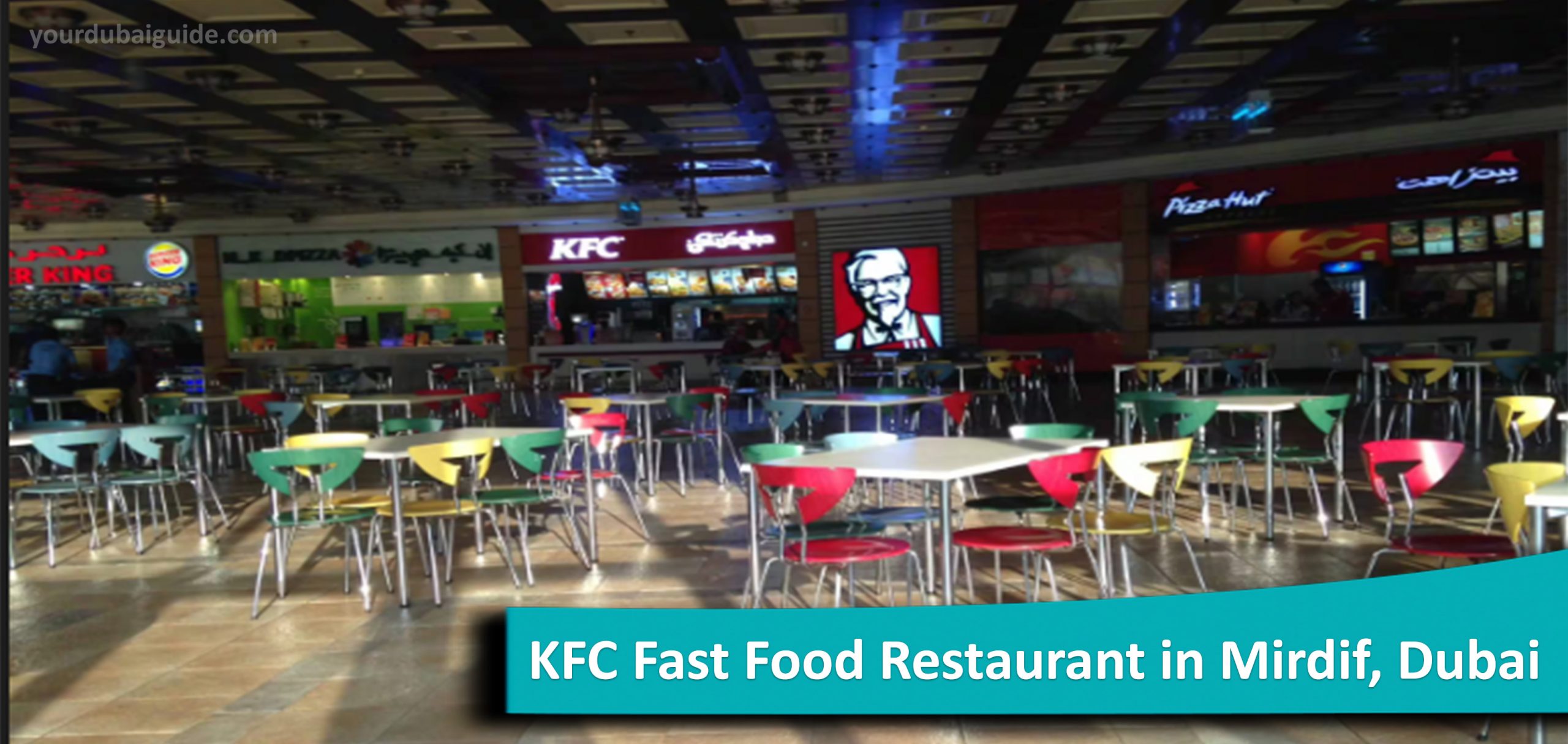 KFC Fast Food Restaurant in Mirdif, Dubai