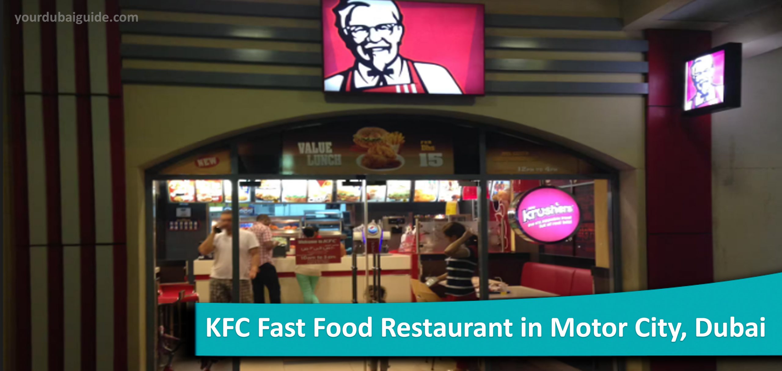 KFC Fast Food Restaurant in Motor City, Dubai