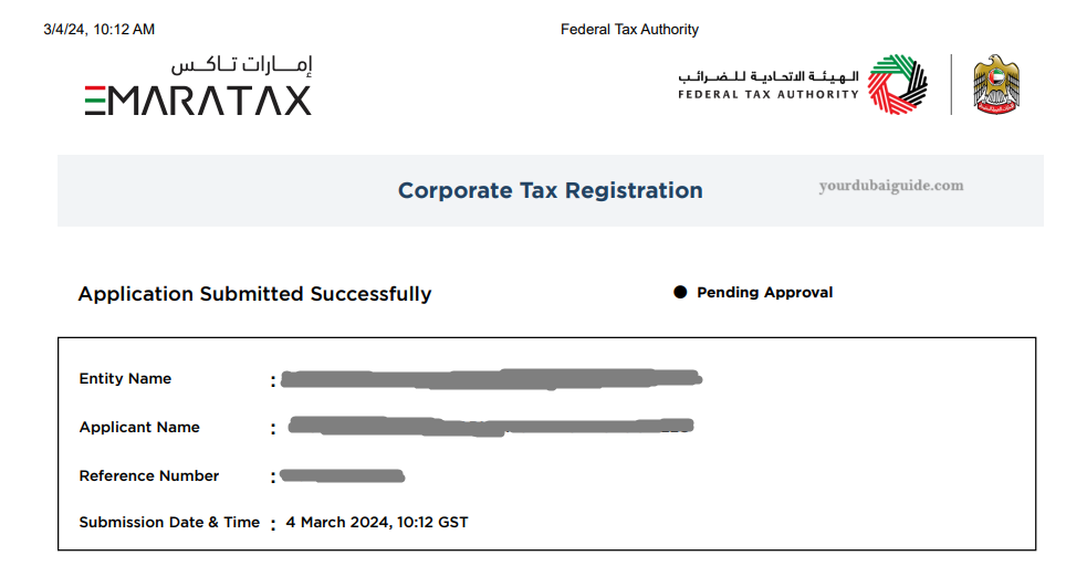 UAE Corporate Tax Registration
