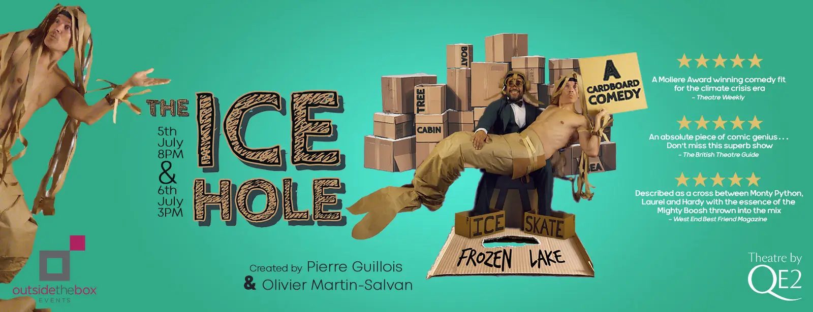 Ice Hole – A Cardboard Comedy at Theatre by QE2, Dubai Date, Time, Contact Details, Cost, How to Buy Online?