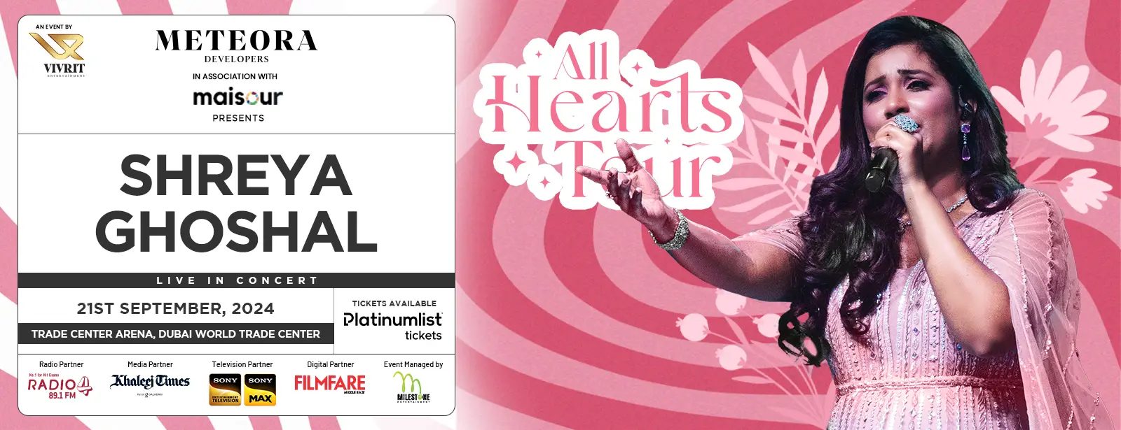 Shreya Ghoshal Live Concert in Dubai Date, Time, Contact Details, Cost, How to Buy?