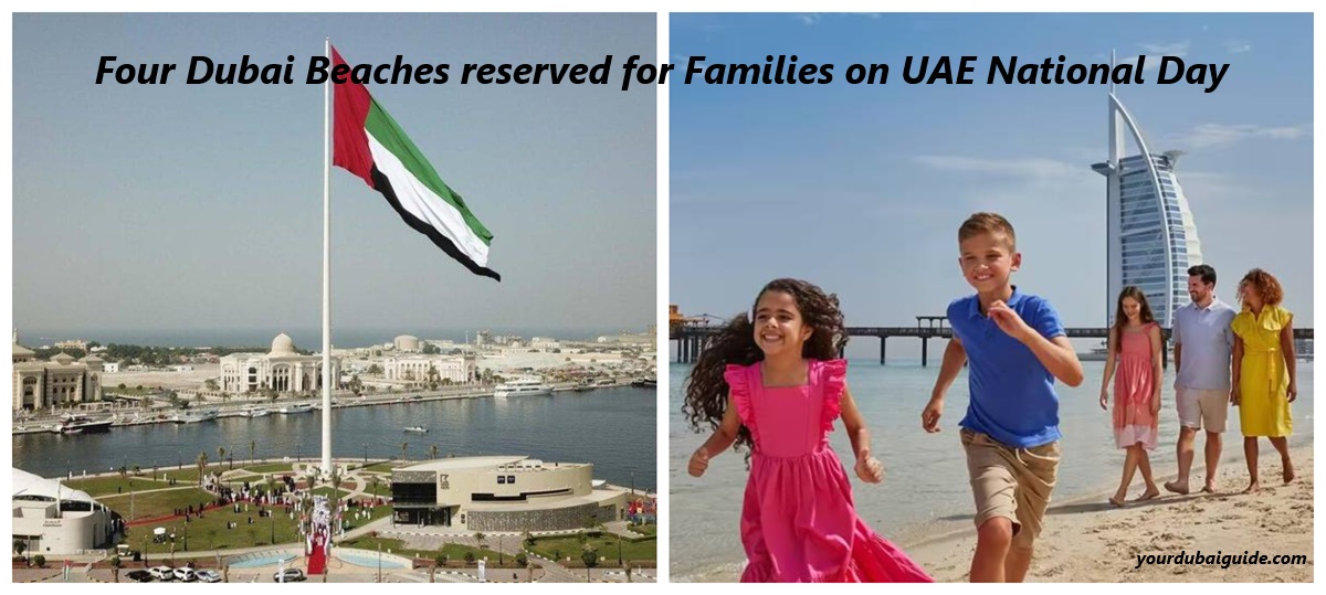 Four Dubai Beaches reserved for Families on UAE National Day