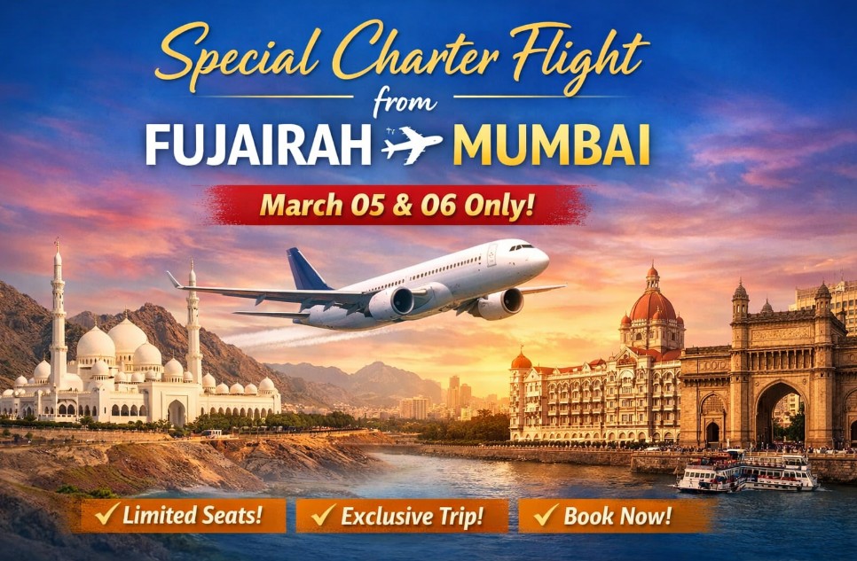 SpiceJet Special Charter Flight from Fujairah to Mumbai – March 05 & 06 Only!