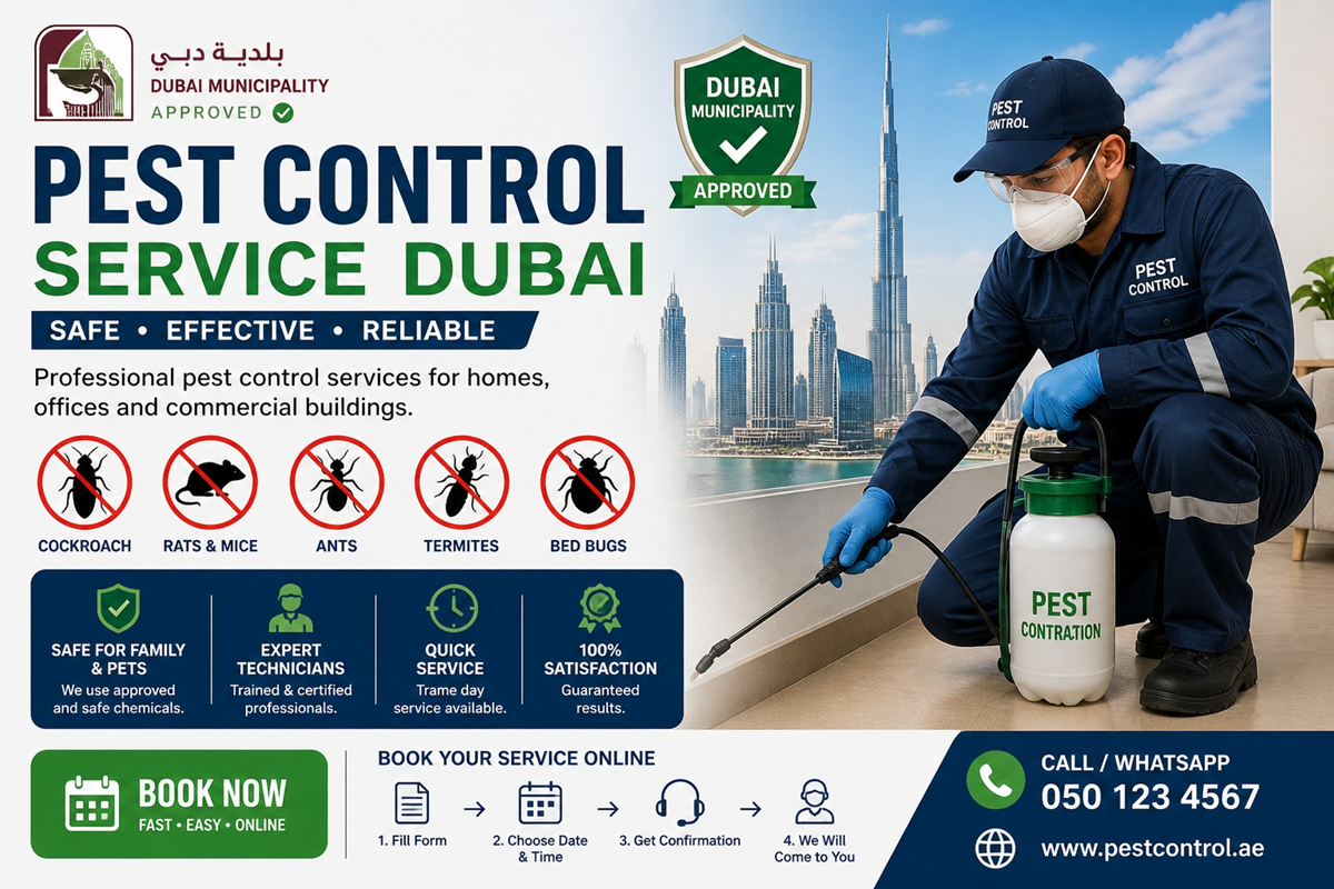 How to book Pest Control Service at Dubai Municipality online?