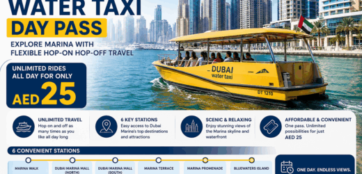 Dubai Water Taxi Unlimited Day Pass – Explore Marina with Flexible Hop-On Hop-Off Travel
