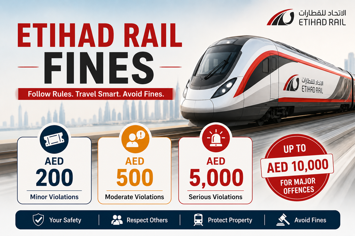 List of Fines in Etihad Rail