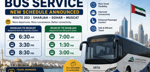 Sharjah – Muscat Bus Route 203 Schedule 2026