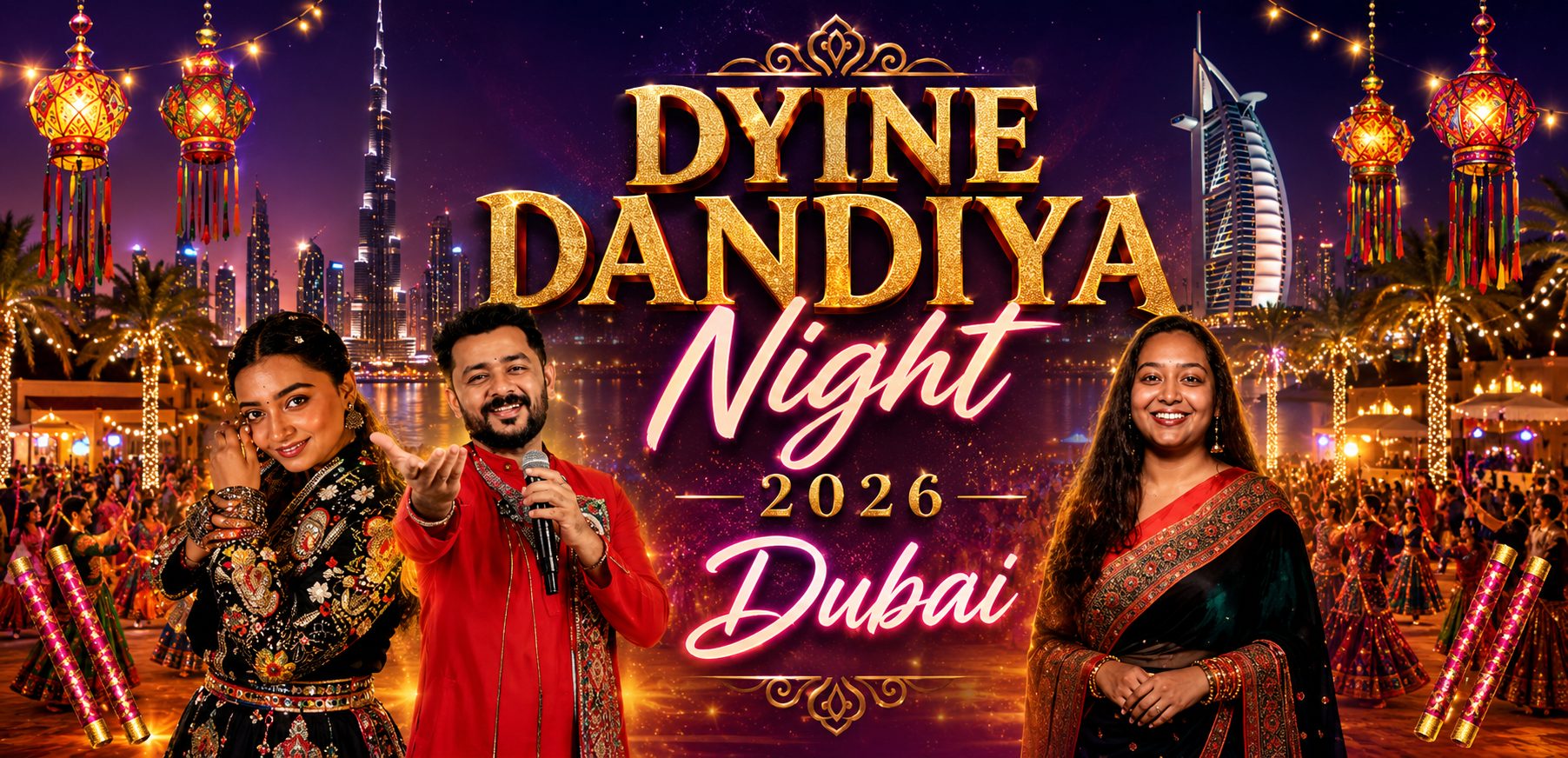 Dyine Dandiya Night 2026 Dubai – Garba & Dandiya at Creek Park