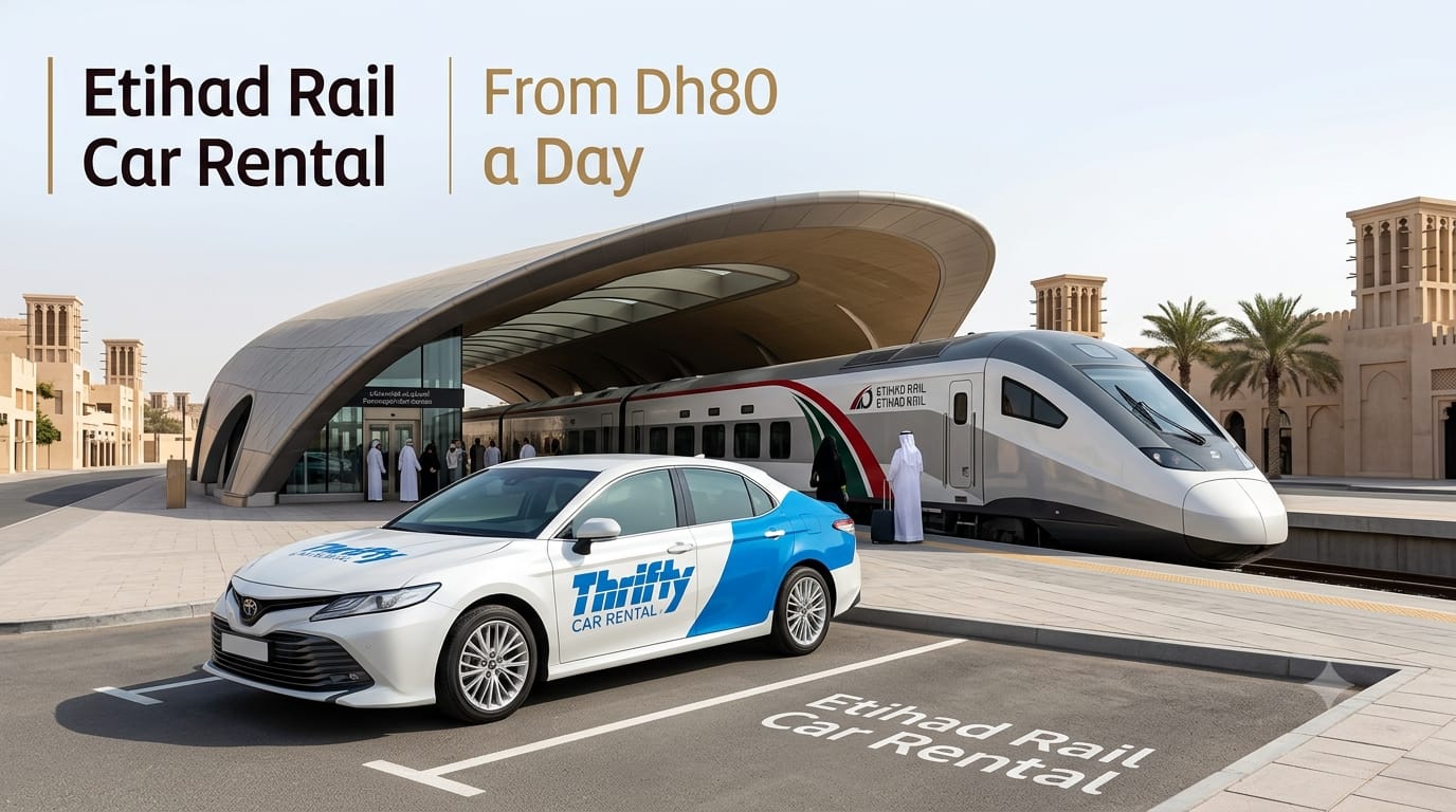 Etihad Rail Car Rental: Rent a Car from Dh80 a Day with Fuel Included