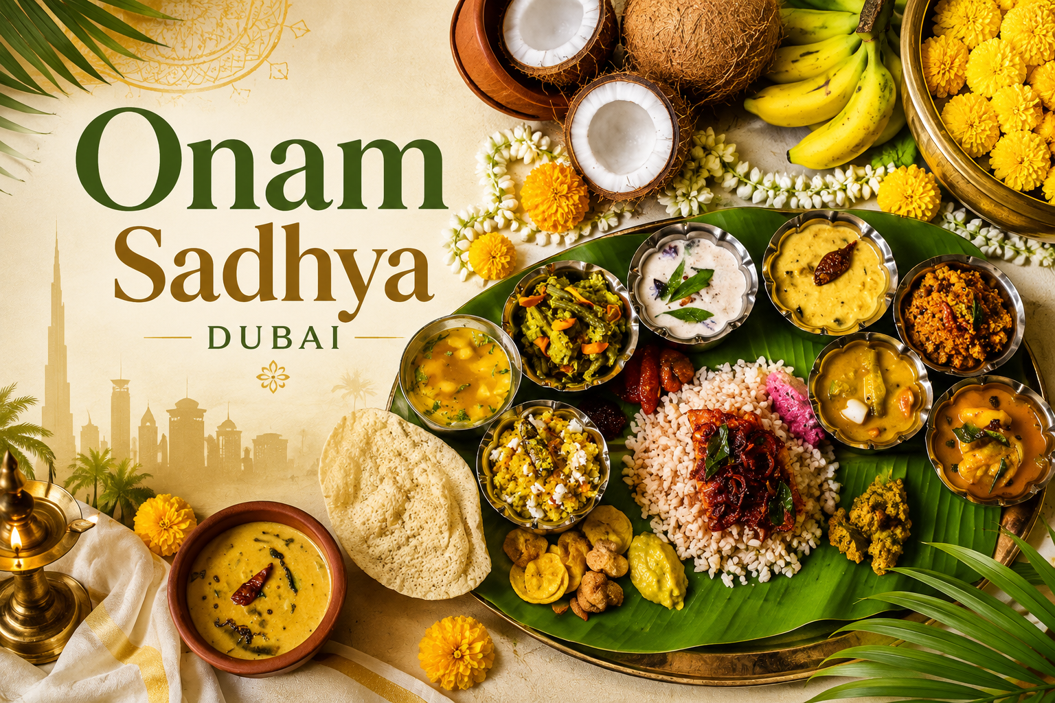 Onam Sadhya Dubai 2026: Menu, Dates & Prices