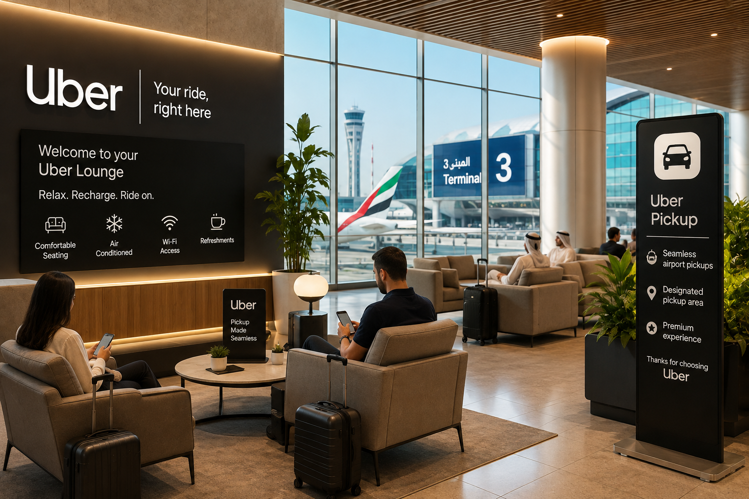 Uber Opens Passenger Lounge at Dubai Airport Terminal 3