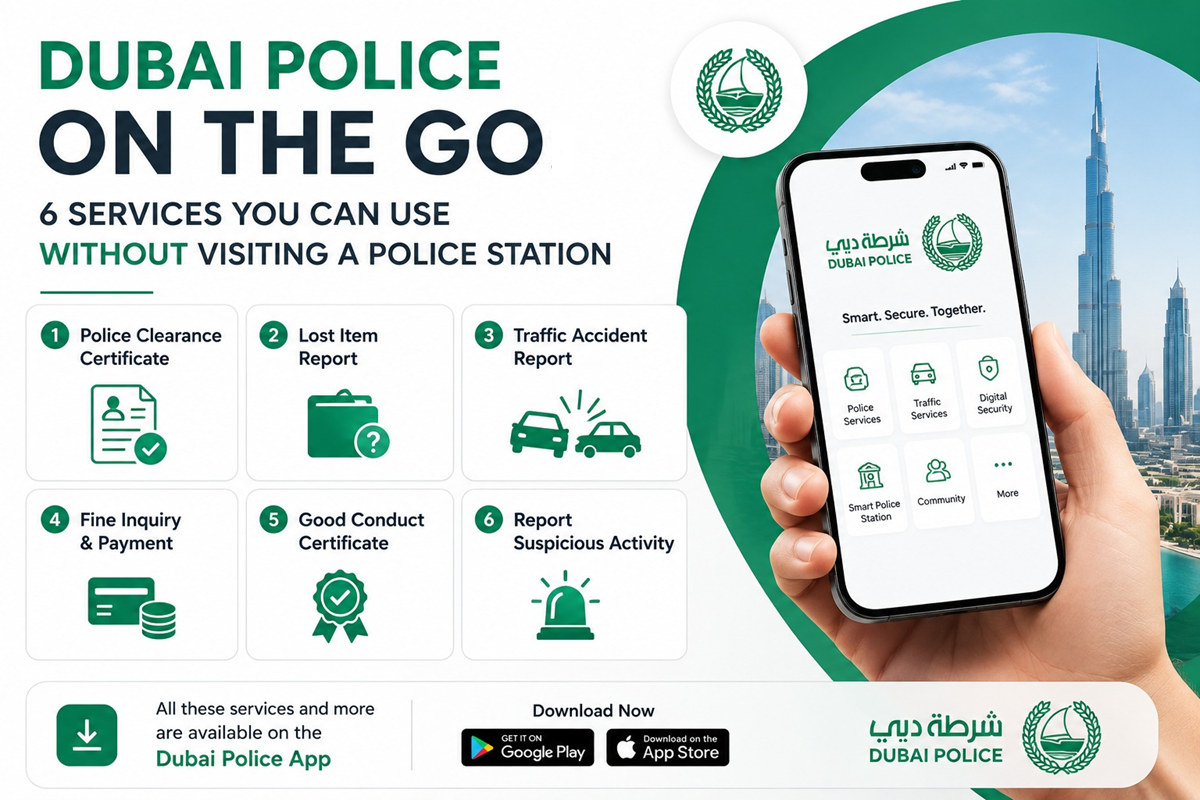 Dubai Police On The Go: 6 Services You Can Access Without Visiting a Police Station
