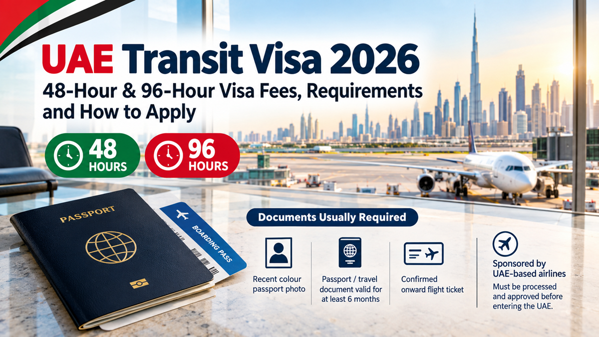 UAE Transit Visa 2026: 48-Hour & 96-Hour Visa Fees, Requirements and How to Apply?