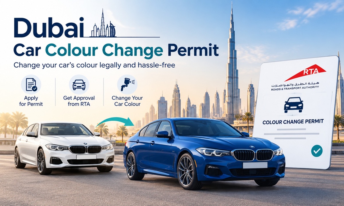 Dubai Car Colour Change Permit 2026: Fees, Rules and How to Apply?