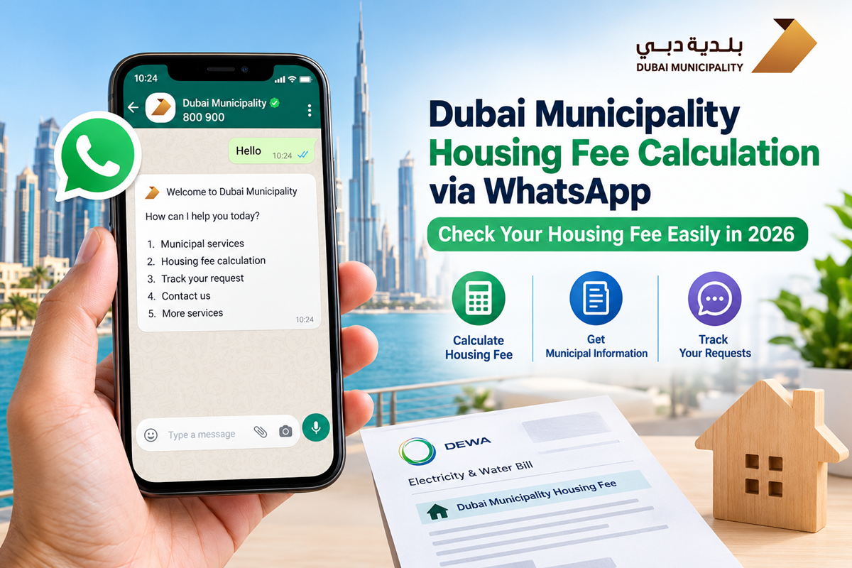 Dubai Municipality Housing Fee Calculation via WhatsApp (2026)
