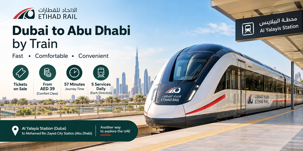 Etihad Rail Dubai-Abu Dhabi Tickets: Fares, Timings and How to Book?